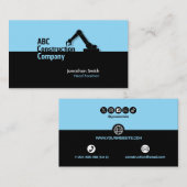 Construction Building Crane Business Card 名刺 (正面/裏面)