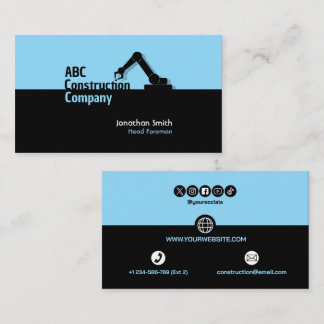 Construction Building Crane Business Card 名刺