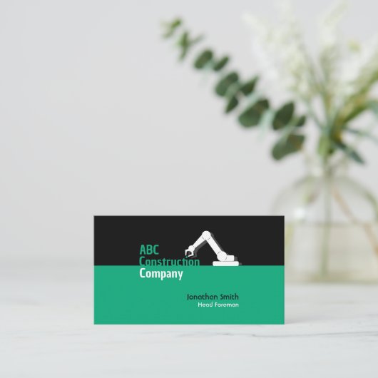Construction Building Crane Business Card 名刺 (スタンド正面)