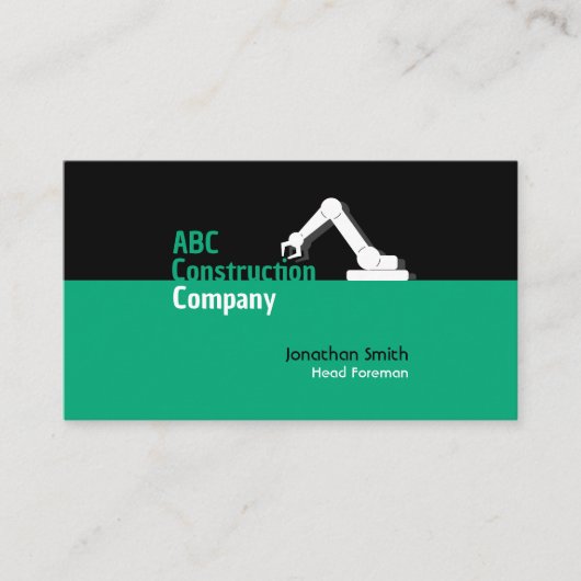 Construction Building Crane Business Card 名刺 (正面)