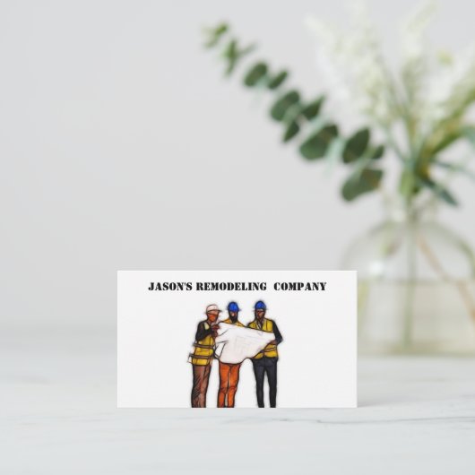 CONSTRUCTION BUSINESS CARD 名刺 (スタンド正面)