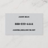 CONSTRUCTION BUSINESS CARD 名刺 (裏面)