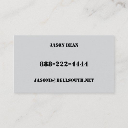 CONSTRUCTION BUSINESS CARD 名刺 (裏面)