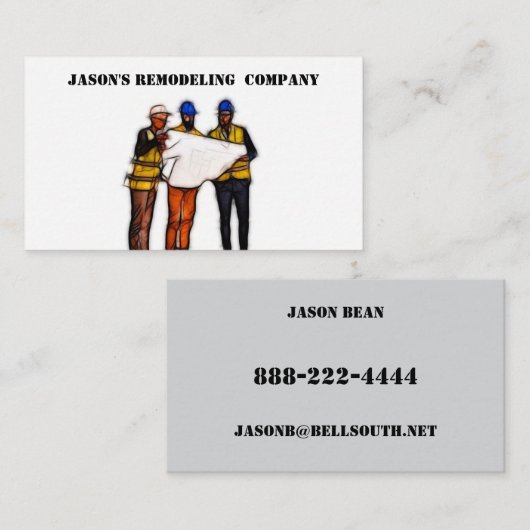 CONSTRUCTION BUSINESS CARD 名刺 (正面/裏面)