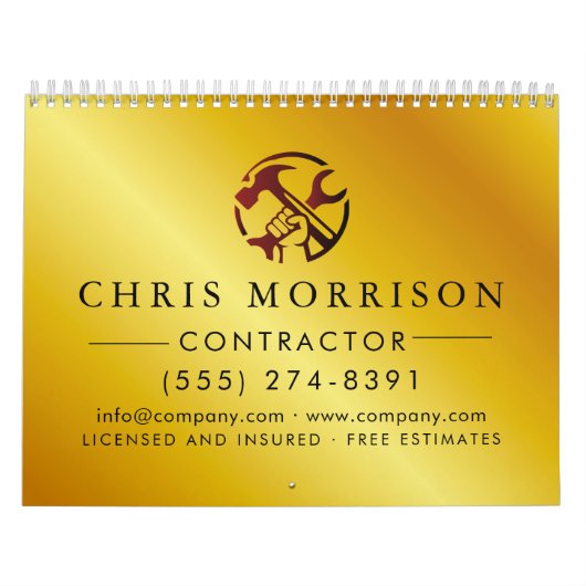 Construction Business Marketing Logo カレンダー (カバー)