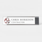 Construction Business Marketing Logo デスクネームプレート (正面)
