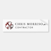 Construction Business Marketing Logo バンパーステッカー (正面)