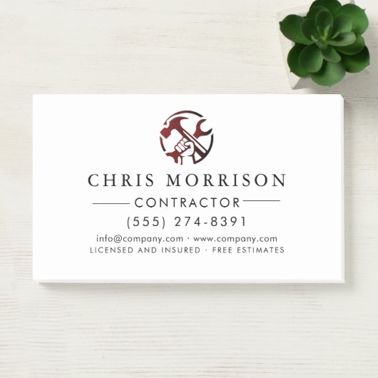 Construction Business Marketing Logo ポストイット (オフィス)