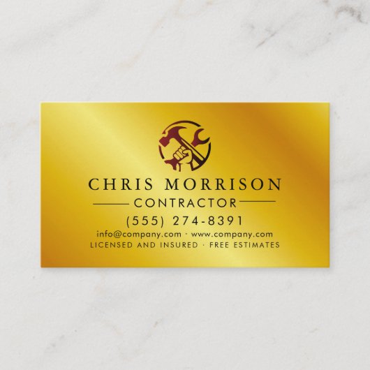 Construction Business Marketing Logo 名刺 (正面)