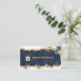 Construction Carpenter Wooden dark rustic timber 名刺