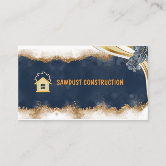 Construction Carpenter Wooden dark rustic timber 名刺 (正面)