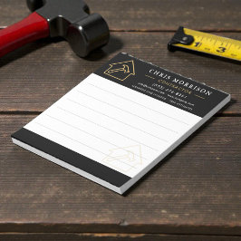 Construction Company Black Gold Notepad ノートパッド