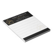 Construction Company Black Gold Notepad ノートパッド (アングル)