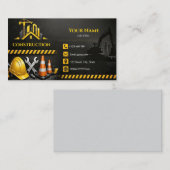 Construction Company Business Card Contractor Hand 名刺 (正面/裏面)