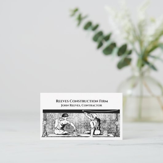 Construction Contractor Architect Business Card 名刺 (スタンド正面)