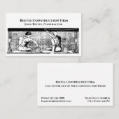 Construction Contractor Architect Business Card 名刺 (正面/裏面)