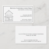 Construction Contractor Architect Business Card 名刺 (正面/裏面)