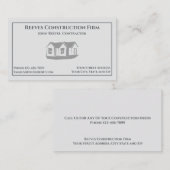 Construction Contractor Architect Business Card 名刺 (正面/裏面)