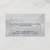 Construction Contractor Architect Business Card 名刺 (裏面)