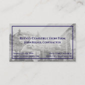Construction Contractor Architect Business Card 名刺 (正面)
