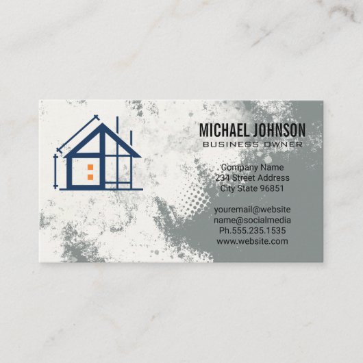 Construction Contractor | Blue Collar 名刺 (正面)