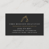 Construction Contractor Excavation Services 名刺 (正面)