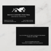 Construction Contractor Roofer Business Cards 名刺 (正面/裏面)