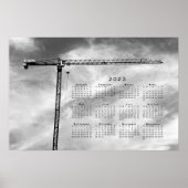 Construction Crane 2023 Calendar Fine Art Photo ポスター (正面)