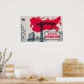 Construction Crane Matchbox Art Print, Soviet ポスター (キッチン)