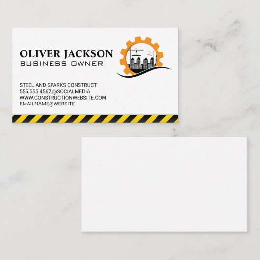 Construction Cranes | Commercial Buildings 名刺 (正面/裏面)