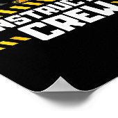 Construction Crew Worker Excavator Boys Girls Kids ポスター (角)