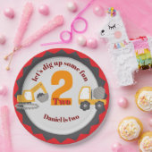 Construction Dump Truck ペーパープレート (パーティー)