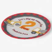 Construction Dump Truck ペーパープレート (アングル)