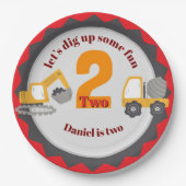 Construction Dump Truck ペーパープレート (正面)