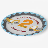 Construction Dump Truck ペーパープレート (アングル)