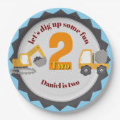 Construction Dump Truck ペーパープレート (正面)