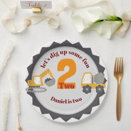 Construction Dump Truck ペーパープレート