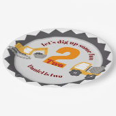 Construction Dump Truck ペーパープレート (アングル)