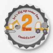 Construction Dump Truck ペーパープレート (正面)