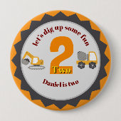 Construction Dump Truck 缶バッジ (正面)