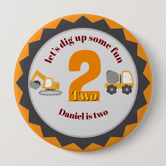 Construction Dump Truck 缶バッジ (正面)