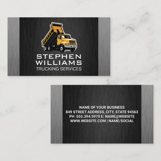 Construction Dump Truck | Builders 名刺 (正面/裏面)