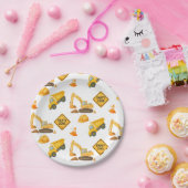 Construction Dump Truck Kids Any Age Birthday ペーパープレート (パーティー)