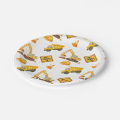 Construction Dump Truck Kids Any Age Birthday ペーパープレート (アングル)