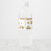 Construction Dump Truck Party Boy Birthday ペットボトルラベル (裏面)