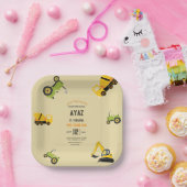 Construction Dump Truck Party Boy Birthday  ペーパープレート (パーティー)