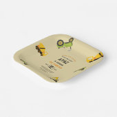 Construction Dump Truck Party Boy Birthday  ペーパープレート (傾斜あり)