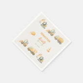 Construction Dump Truck Party Boys Birthday スタンダードカクテルナプキン (角)