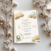 Construction Dump Truck Party Boys Birthday 招待状