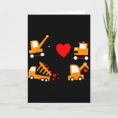 Construction Dump Truck Valentines Day Of Lover Ki カード (正面)